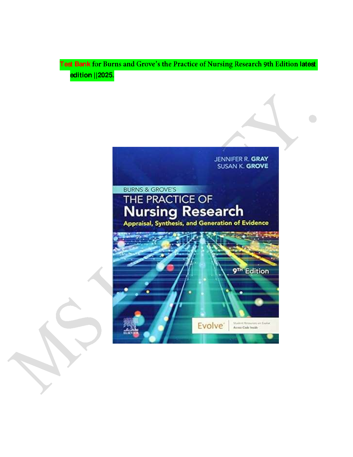 Burns and Grove's The Practice of Nursing Research IMG-1