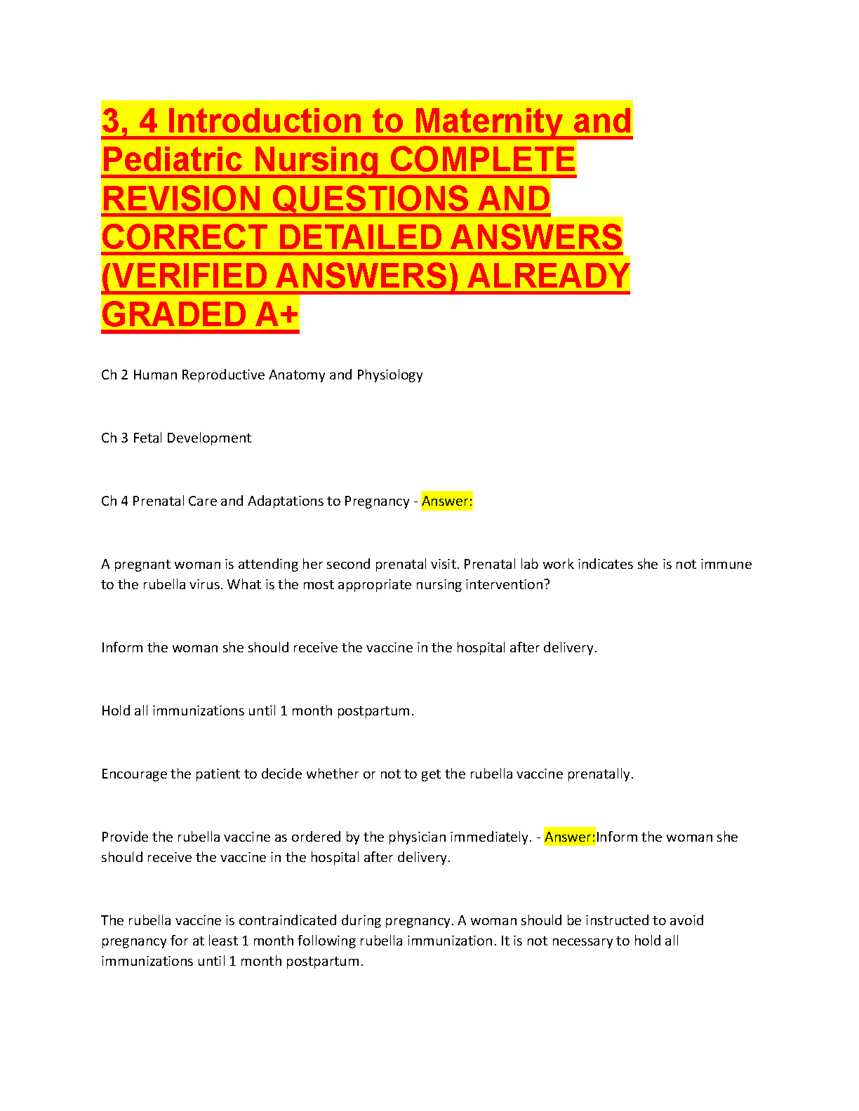 Nursing Exam Q&A 2026-27