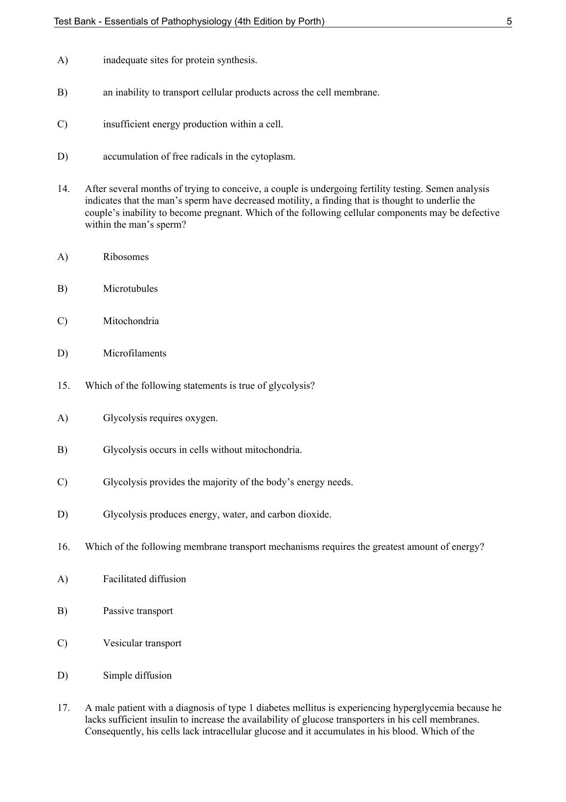 Pathophysiology Test Bank 4th Ed Carol Mattson Porth NCLEX Prep IMG-3