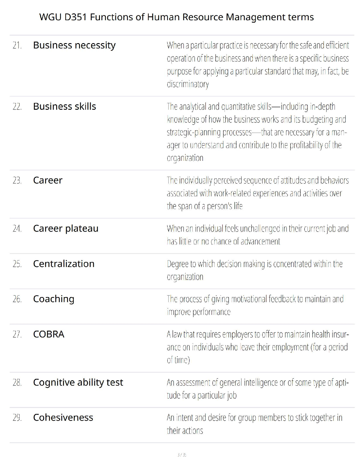 WGU D351 HRM Key Terms Study Guide 2026 | Pass First Attempt IMG-3