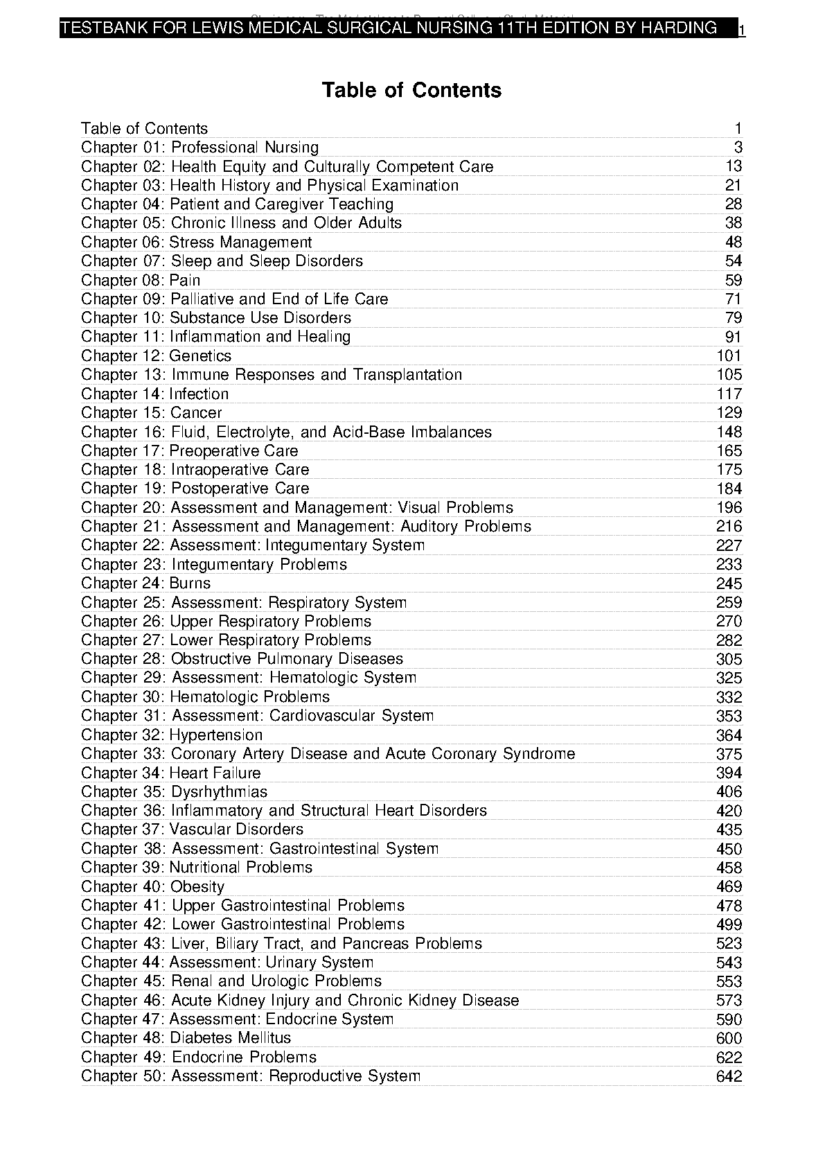 Lewis Med Surg Nursing 11e Test Bank 2026/27