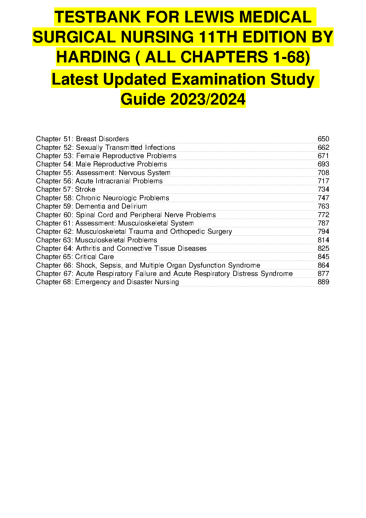 Lewis Med Surg Nursing 11e Test Bank 2026/27 IMG-3