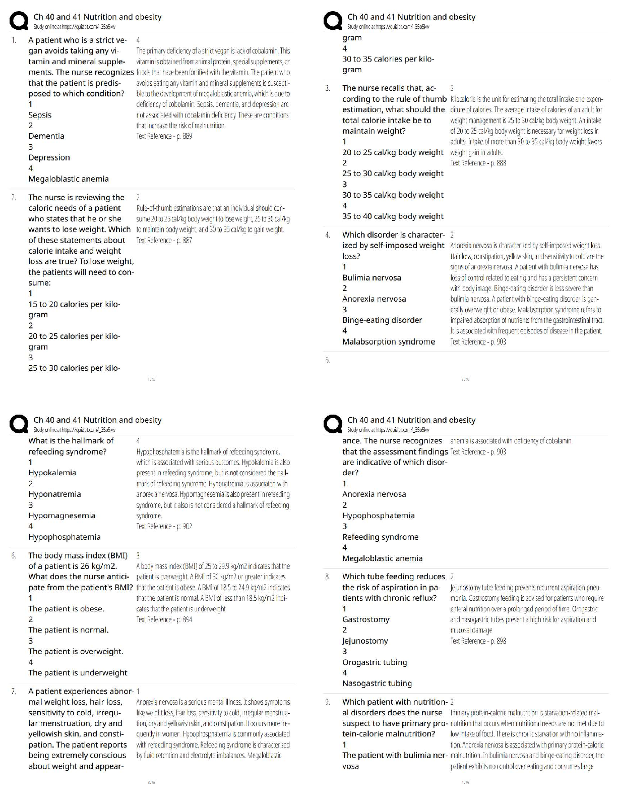 Test Bank Lewis Med Surg Ch 40-41 Nutrition Obesity 2026/27 IMG-1