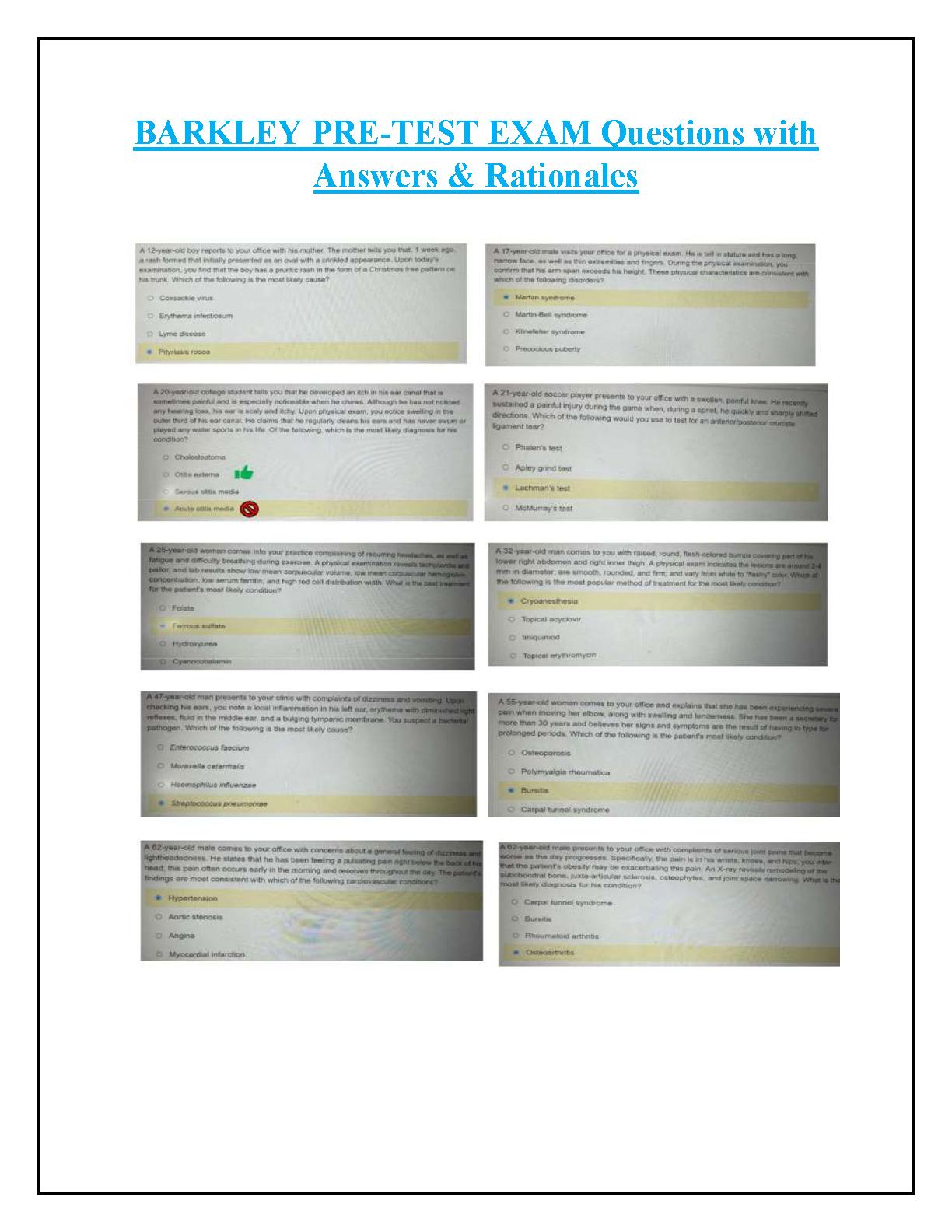NRNP Barkley Pre Test 2026 2027 Study Guide with Answers and Rationales IMG-1