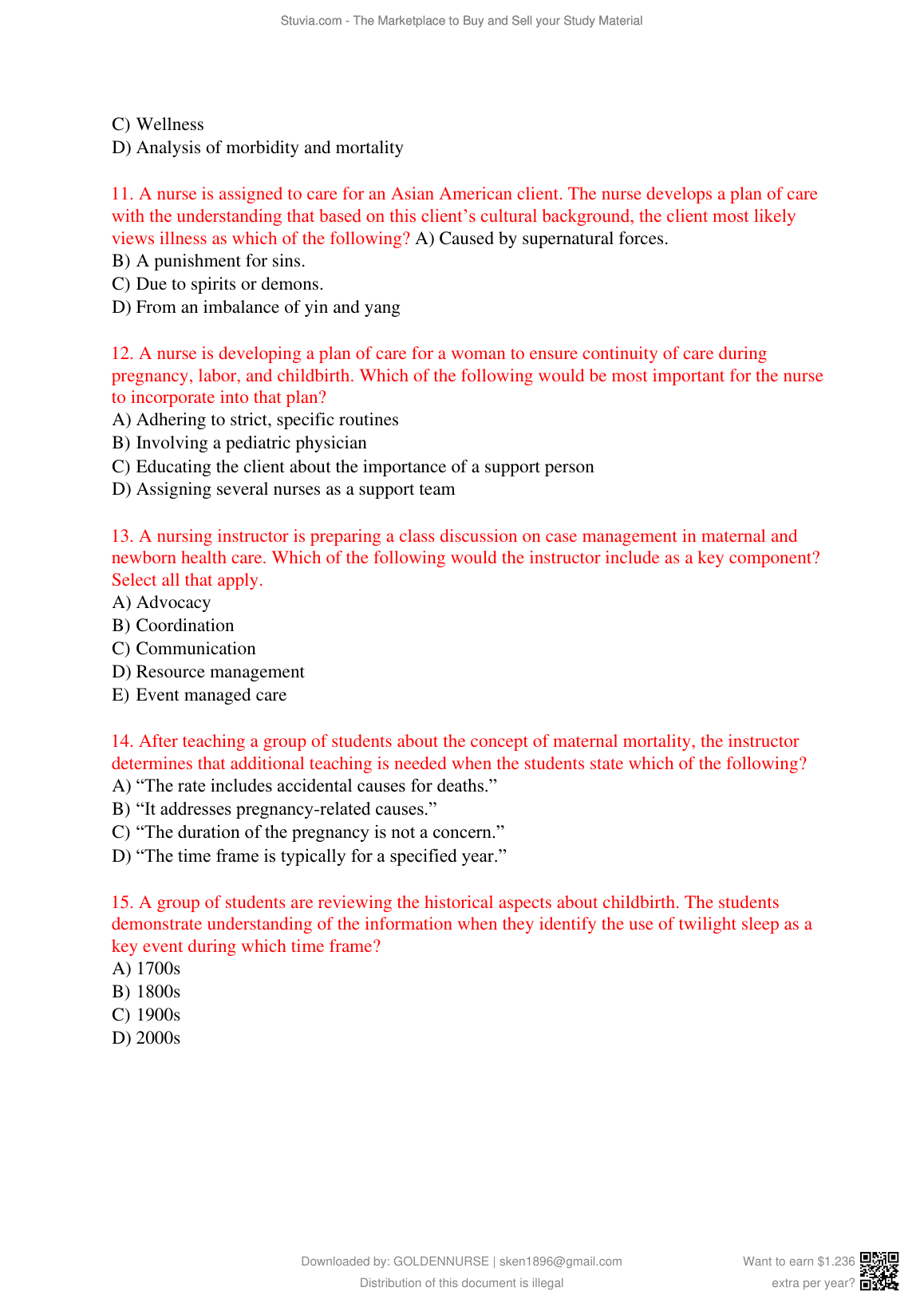 Wong Maternity Pediatric Nursing Test Bank 2026/27 Edition IMG-1