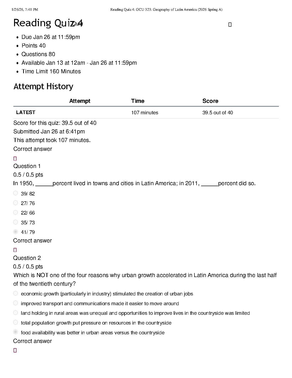 GCU 323 Geography of Latin America Study Guide 2025/2027 Edition IMG-1