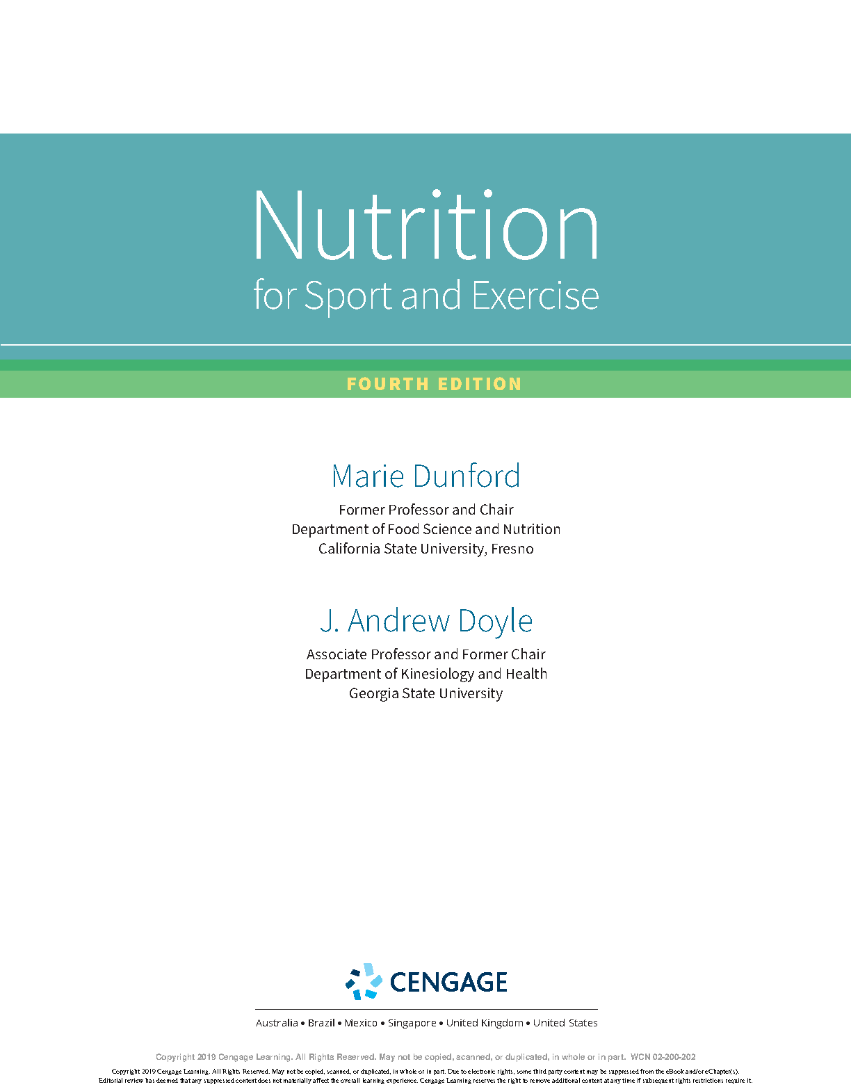 Test Bank Nutrition Sport & Exercise 4th Ed Dunford
