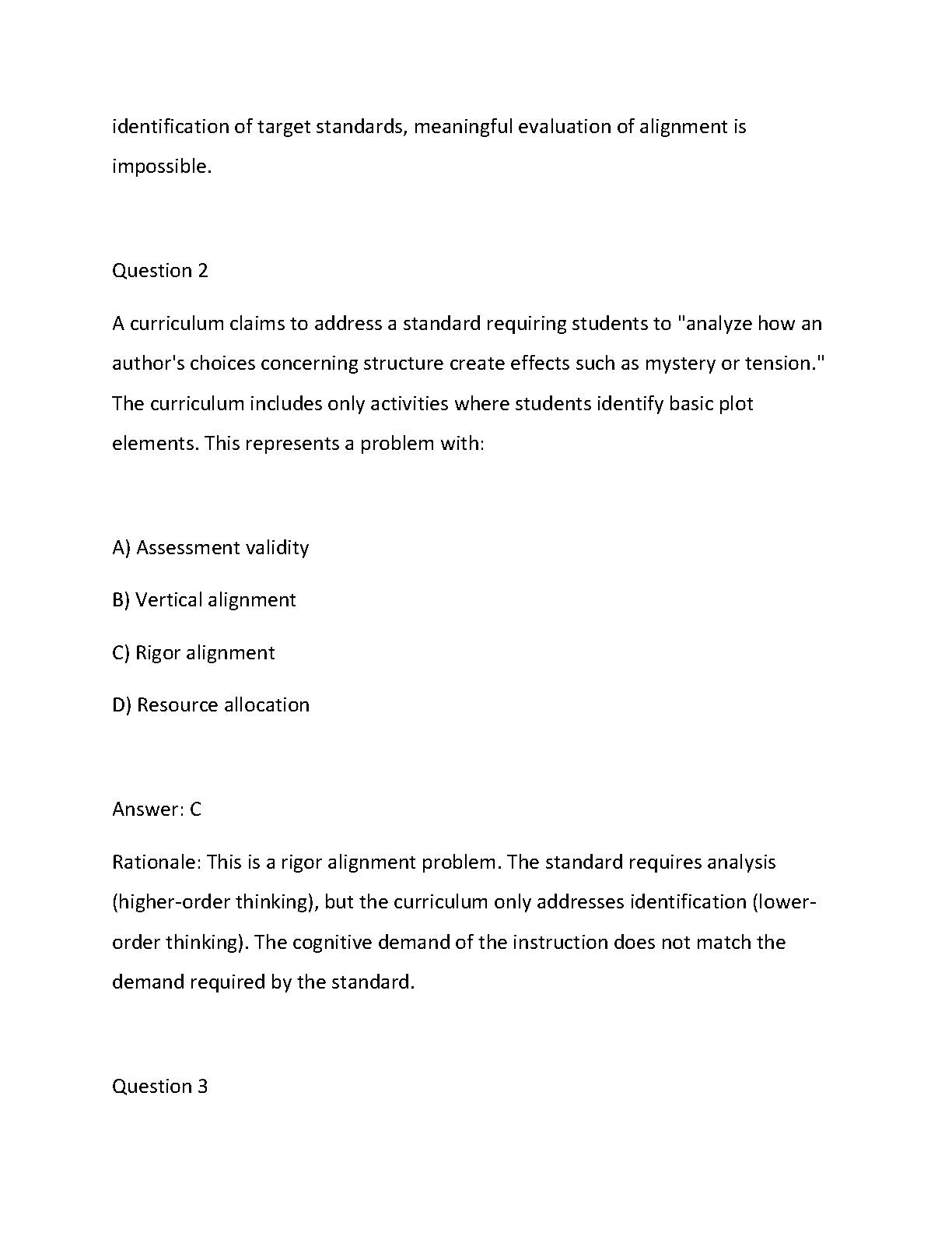 WGU D630 OIM2 Tasks 1-4 Curriculum Design Study Guide