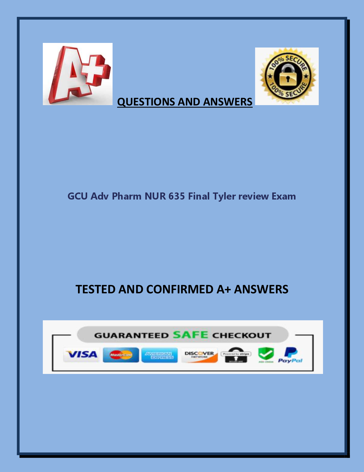 NUR 635 Advanced Pharmacology Exam Prep 2026/27