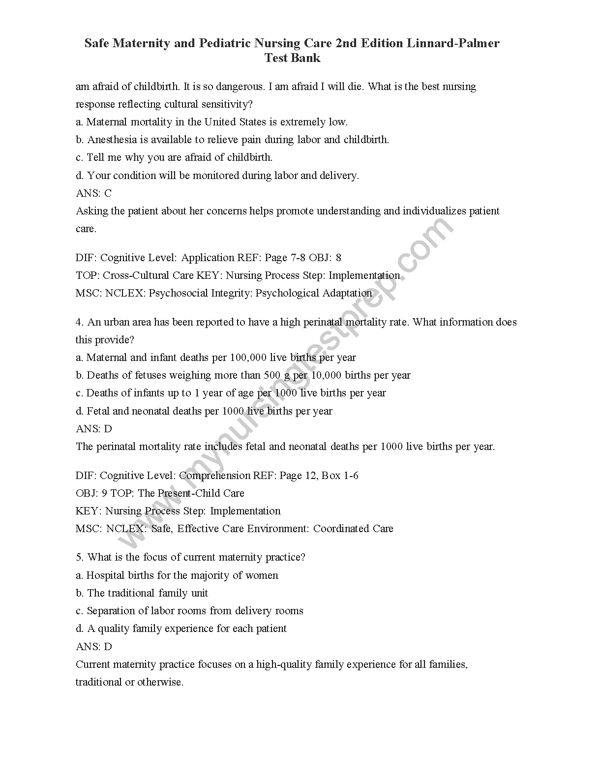 Maternity Pediatric Nursing Test Bank 2026/27 IMG-3