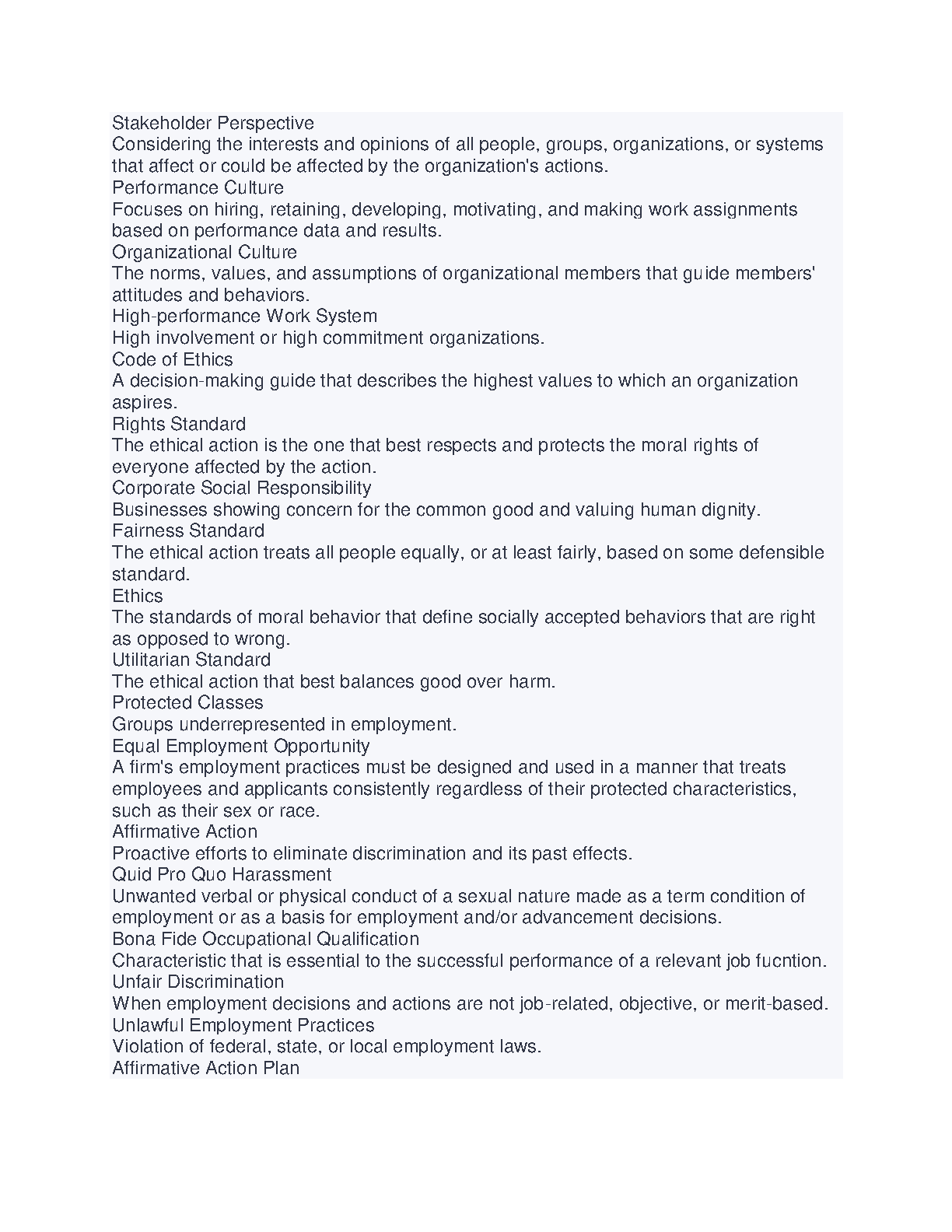 WGU C202 Managing Human Capital Study Guide & Exam Tips