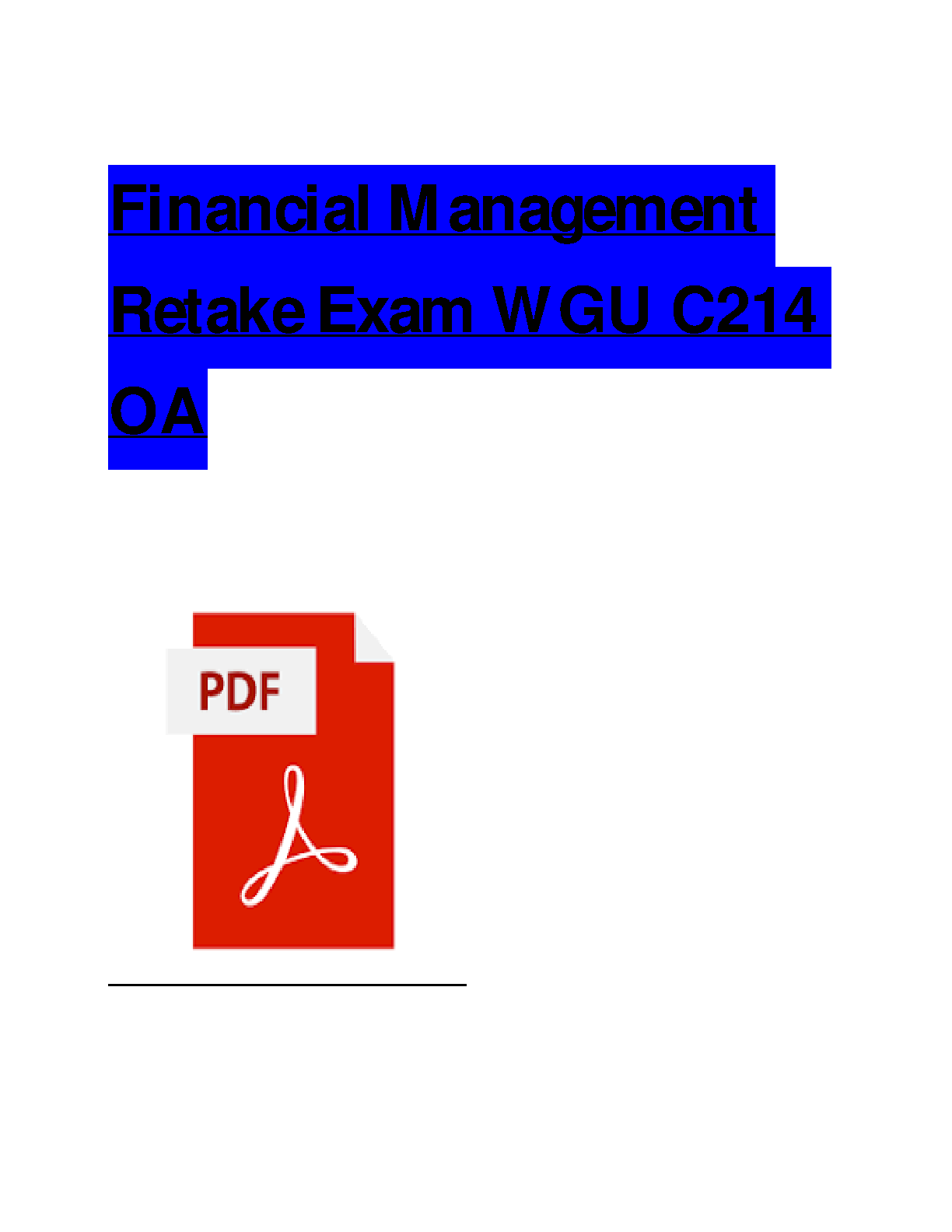 WGU C214 Finance Retake Exam Prep Guide 2024-2025 IMG-1