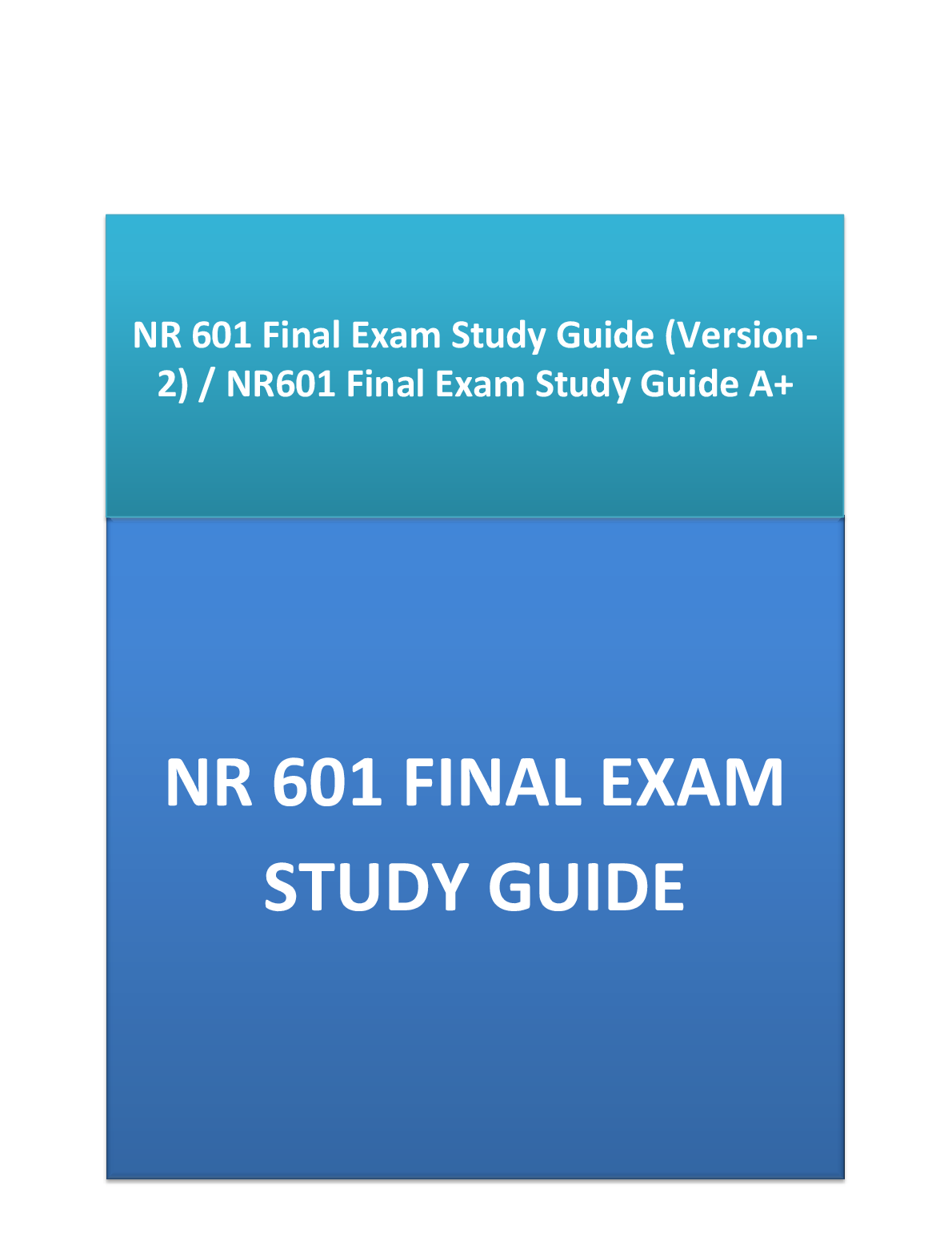 NR 601 Final Exam Study Guide 2024/2025