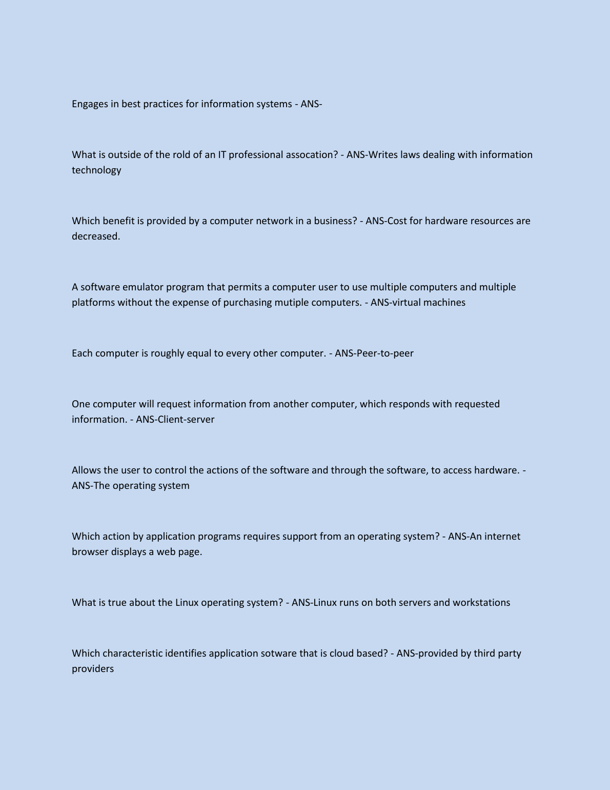 WGU C182 Final Exam Study Set Q&A 2024 | First Attempt Success IMG-1