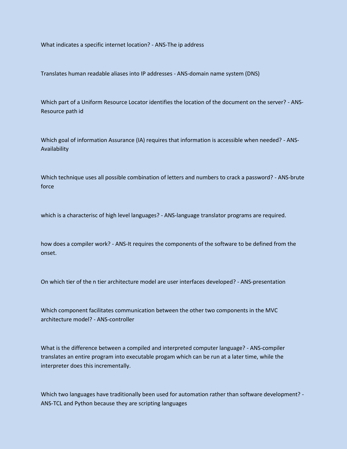 WGU C182 Final Exam Study Set Q&A 2024 | First Attempt Success IMG-3