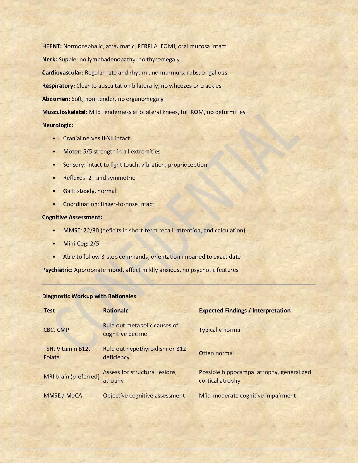 NR 601 Janet Riley Case Study Memory Loss Exam Prep IMG-3
