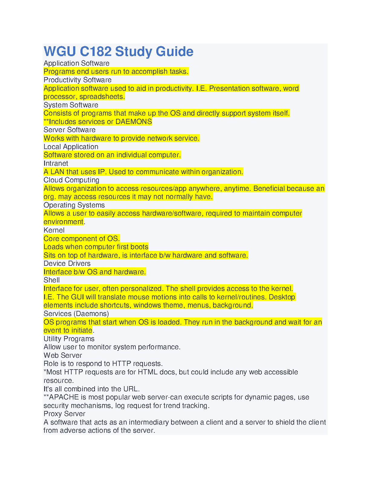 WGU C182 Study Guide 2024-2025 | Ace IT Exam
