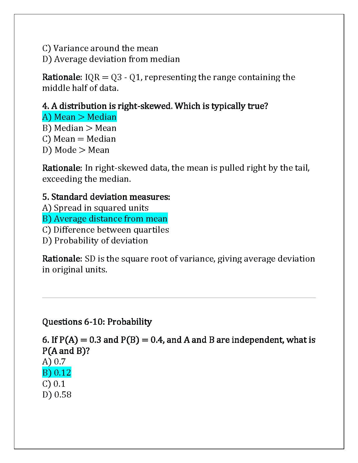 WGU D772 Statistical Data Literacy OA Test Bank
