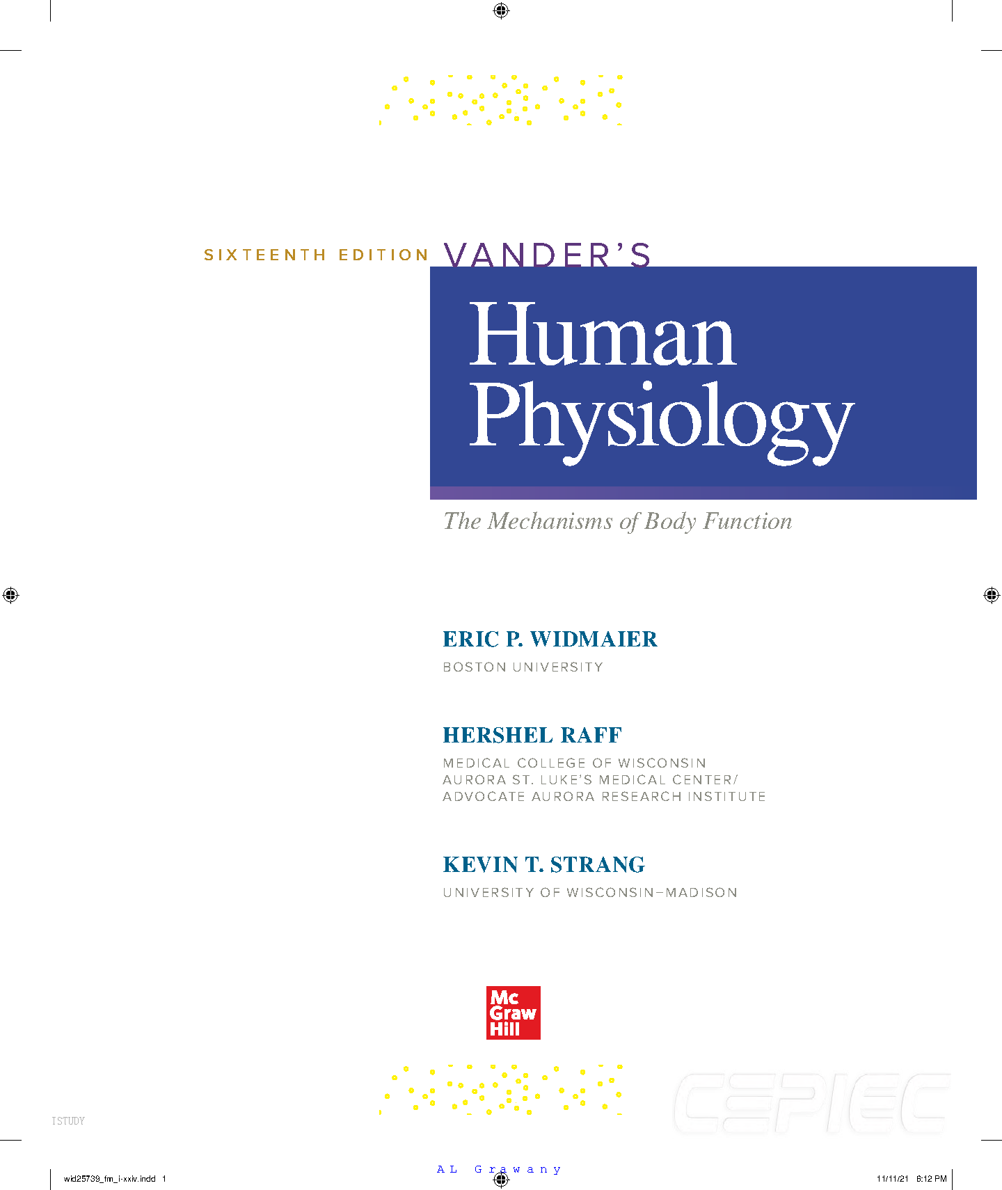 Vander's Human Physiology 16e Test Bank