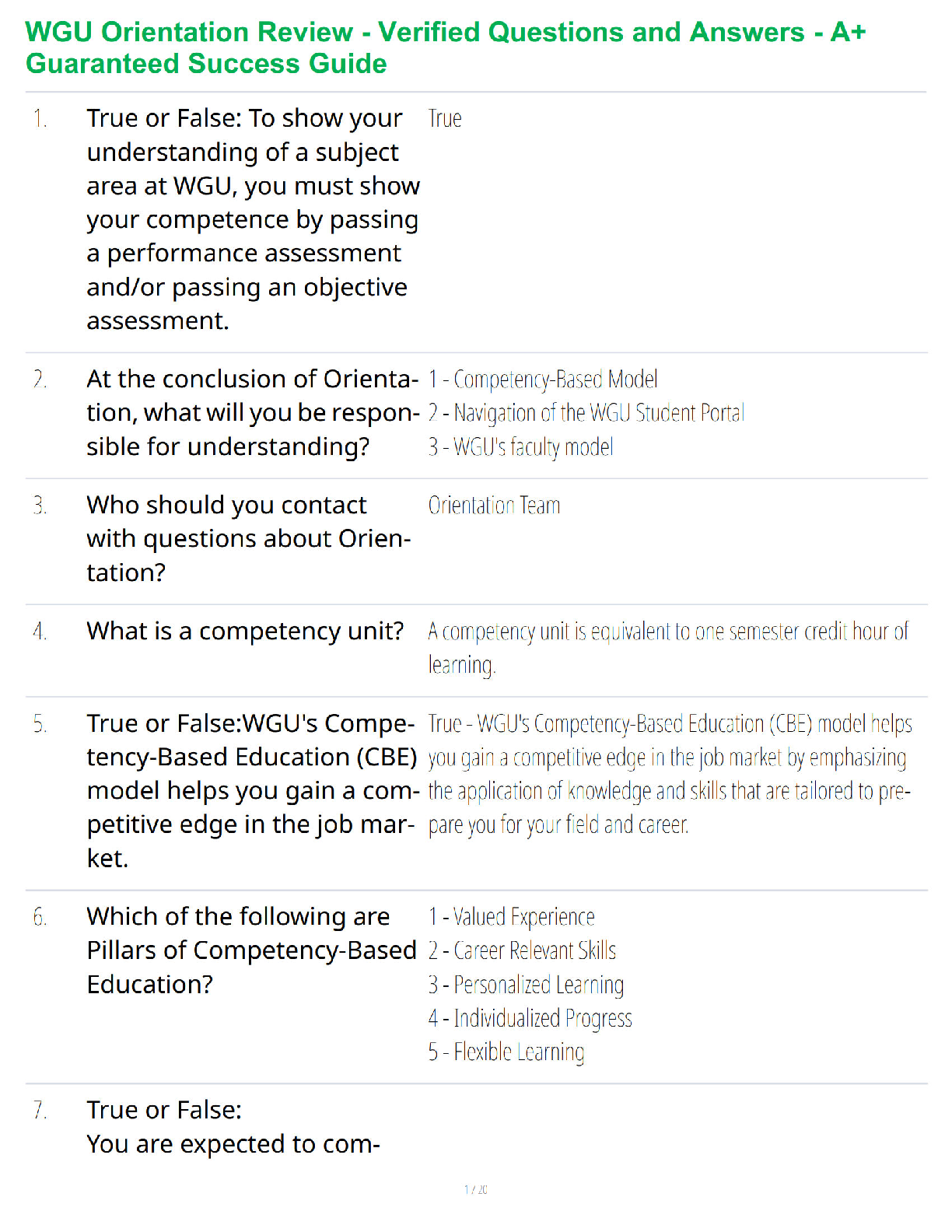 WGU Orientation Exam 2026-2027: CBE Q&A Study Guide IMG-1