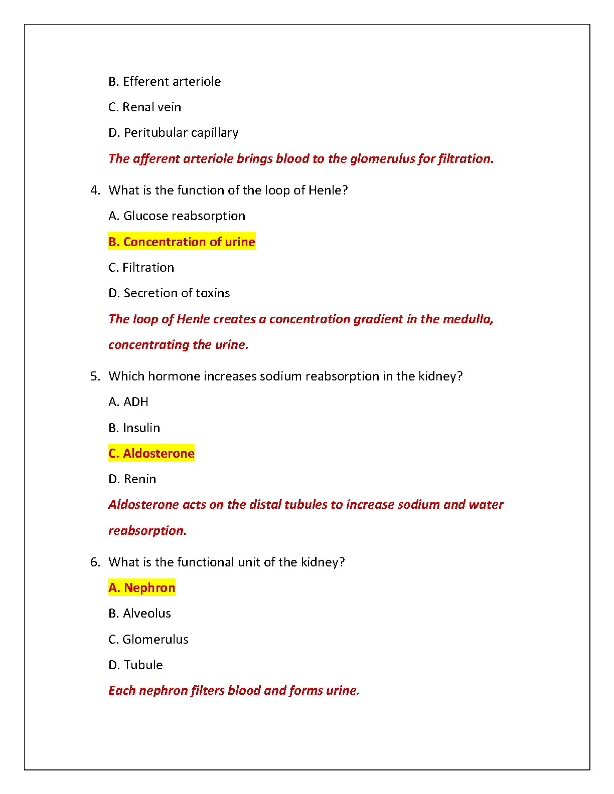 WGU C405 A&P II Practice Exam Qs A 2025