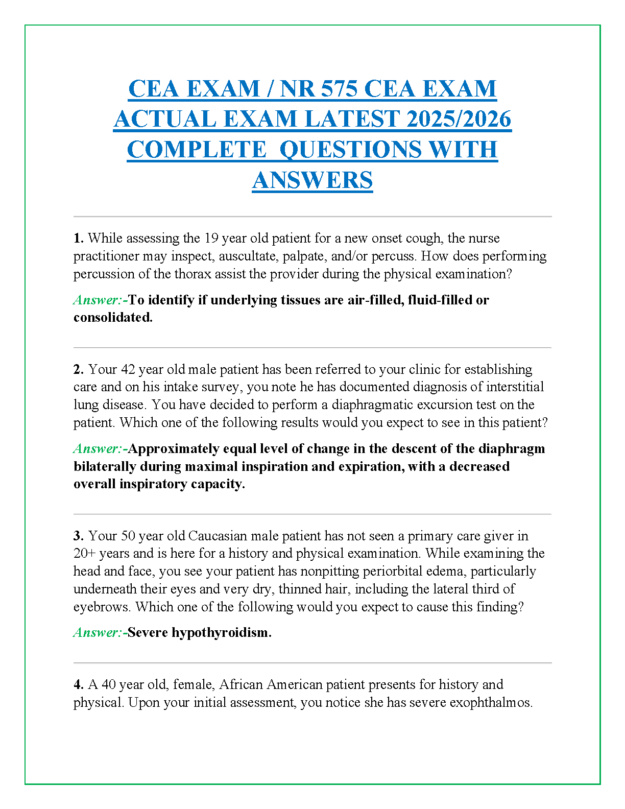 NR 601 Advanced Health Assessment Q&A 2026/27 IMG-1