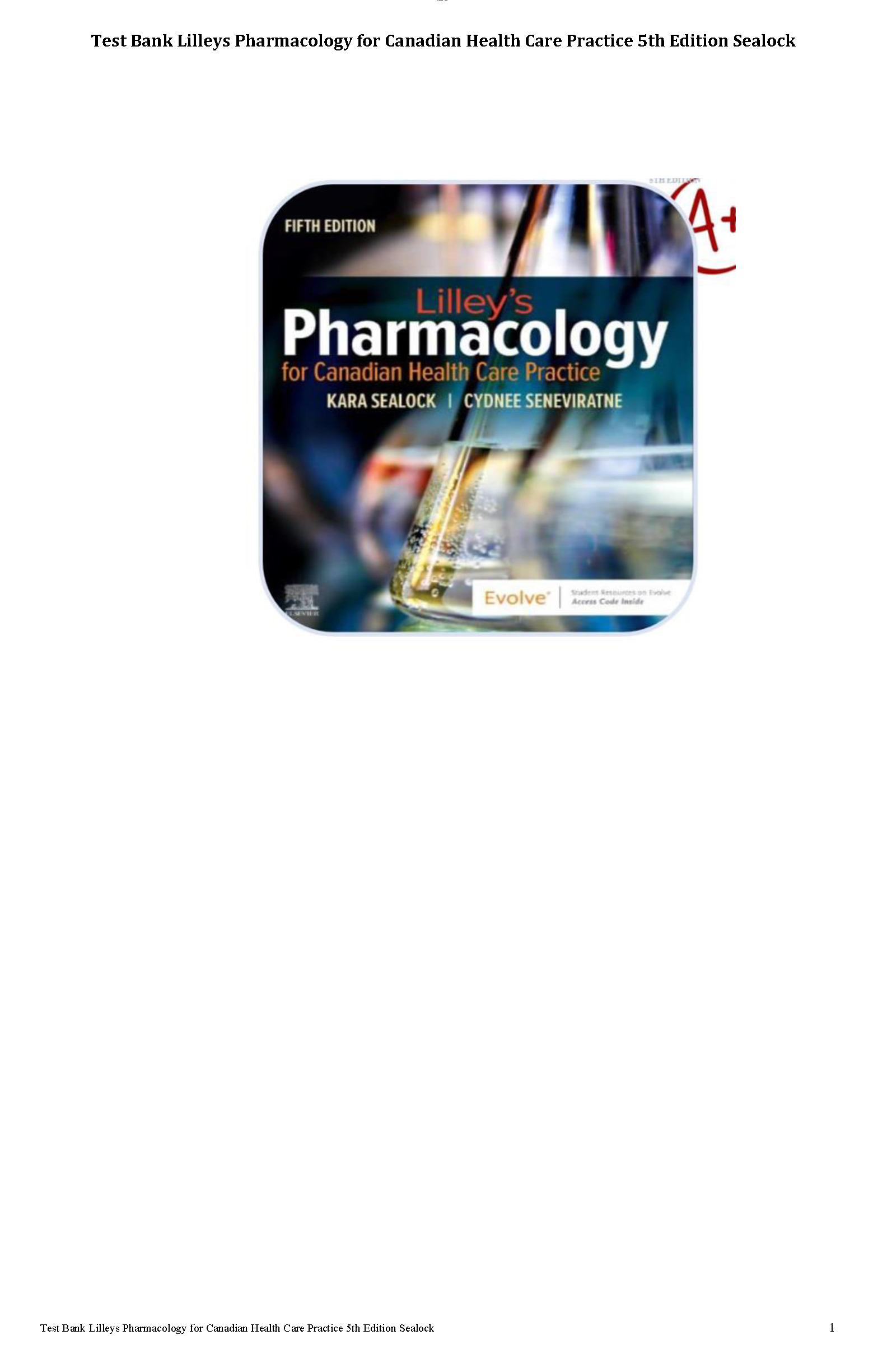 Lilley's Pharmacology for Canadian Health Care 5th Edition IMG-1