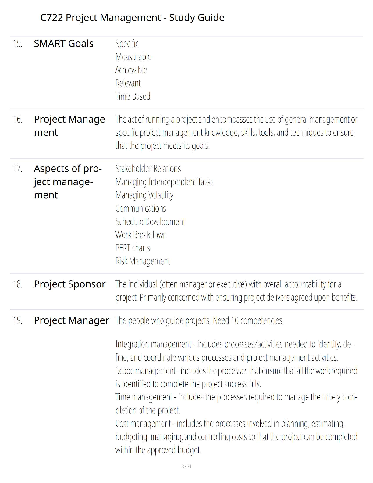 C722 Project Mgmt Study Guide WGU 2025 Verified Answers IMG-3