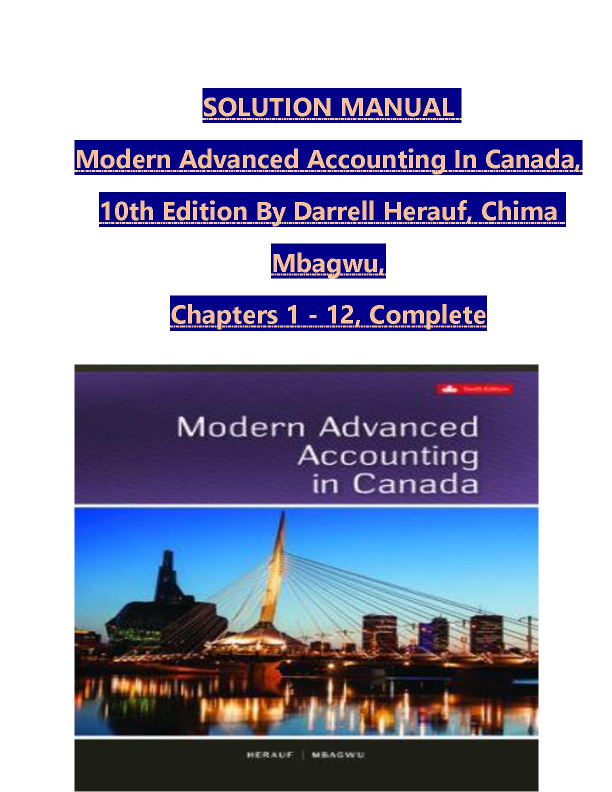 Modern Advanced Accounting In Canada,10th Edition IMG-1