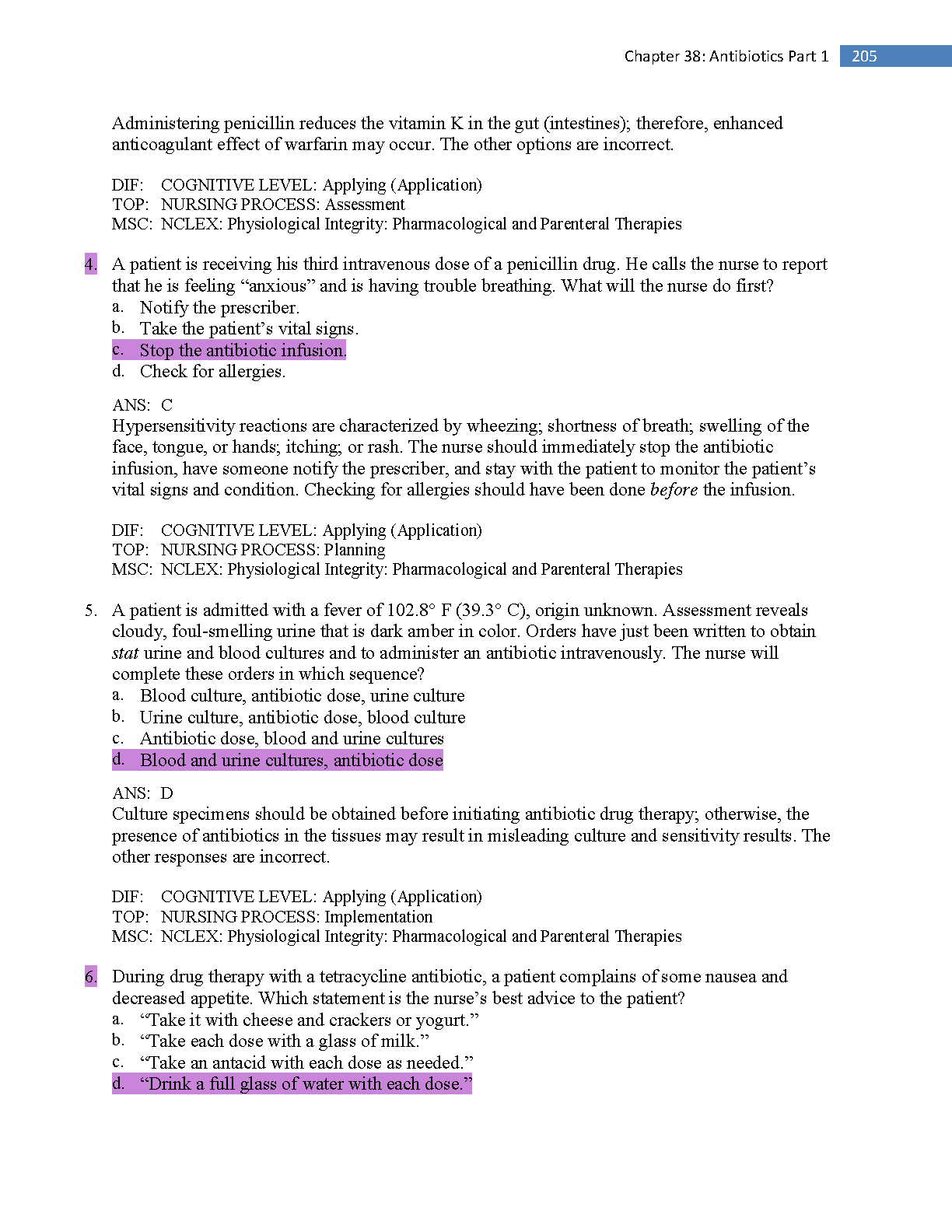 Pharmacology Ch 38 Antibiotics Test Bank 2026/27