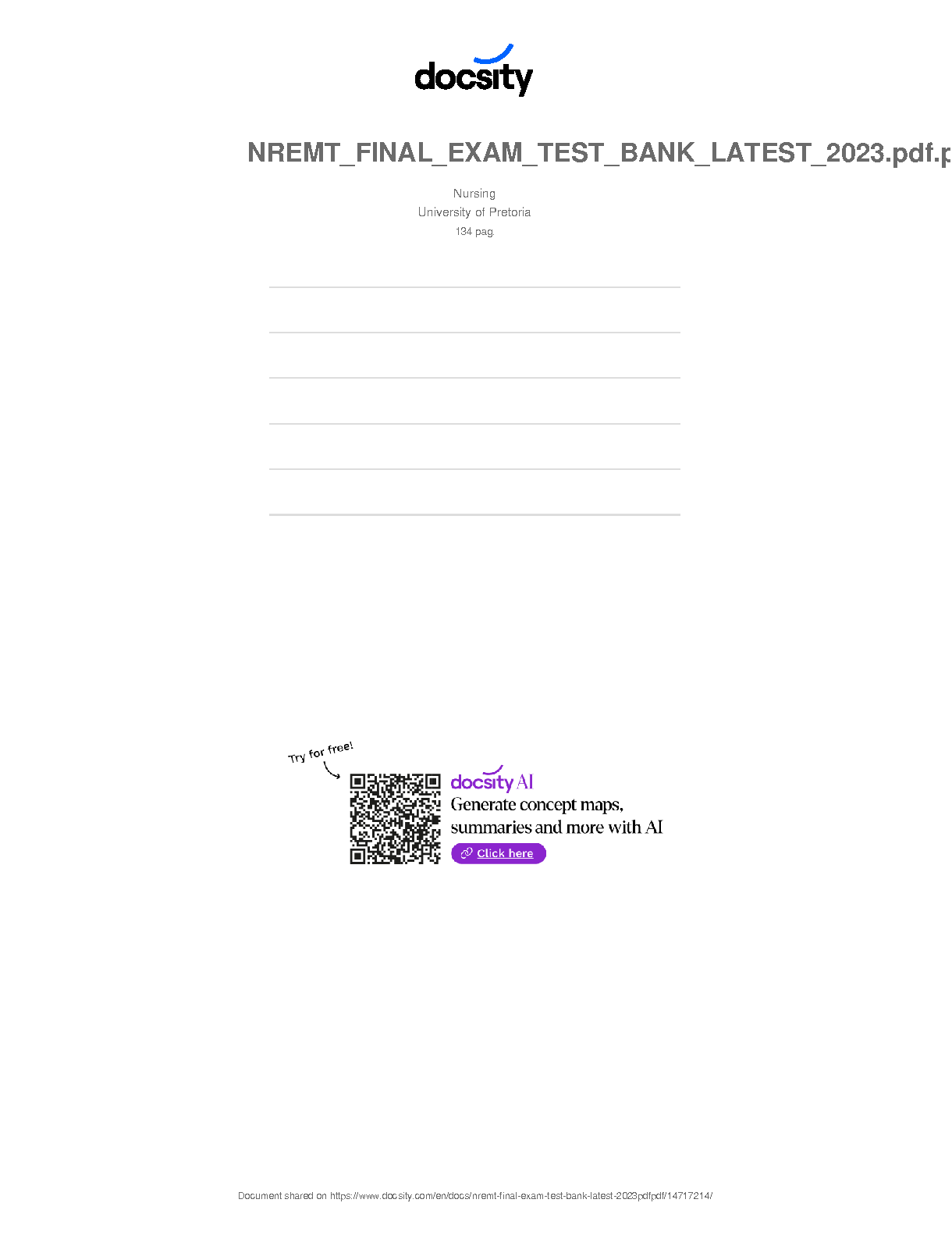 Emergency Care 12e NREMT Test Bank 2026/27 EMT Study Resource IMG-1