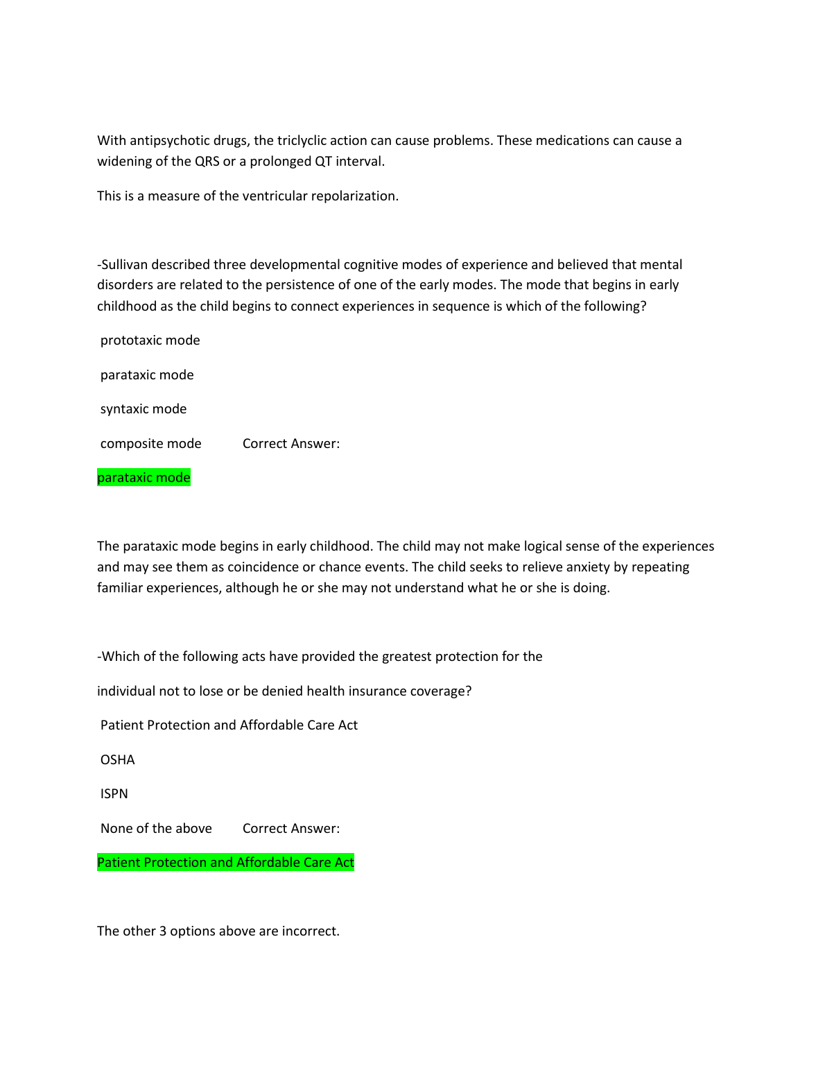 ANCC PMHNP Test 1 Qs & As 2026/27 Mental Health Nursing IMG-3