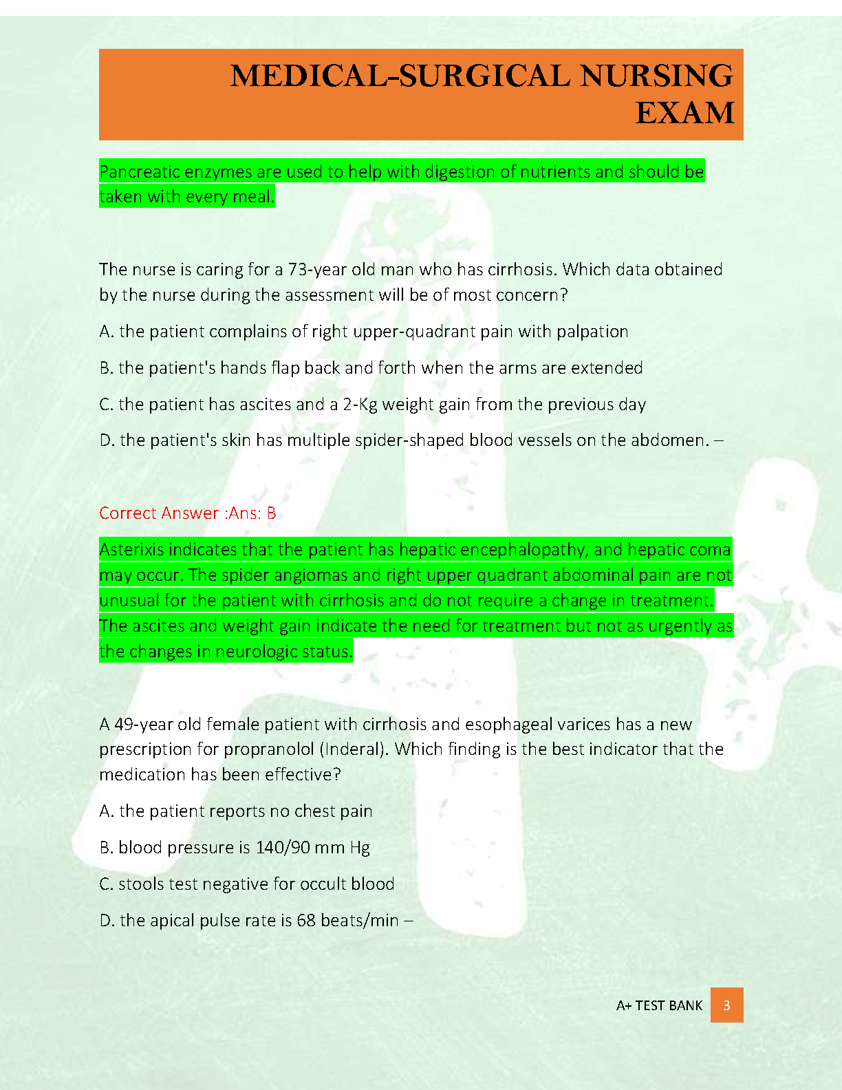 Lewis Med Surg Nursing Test Bank 12th Ed 2026/27 IMG-3