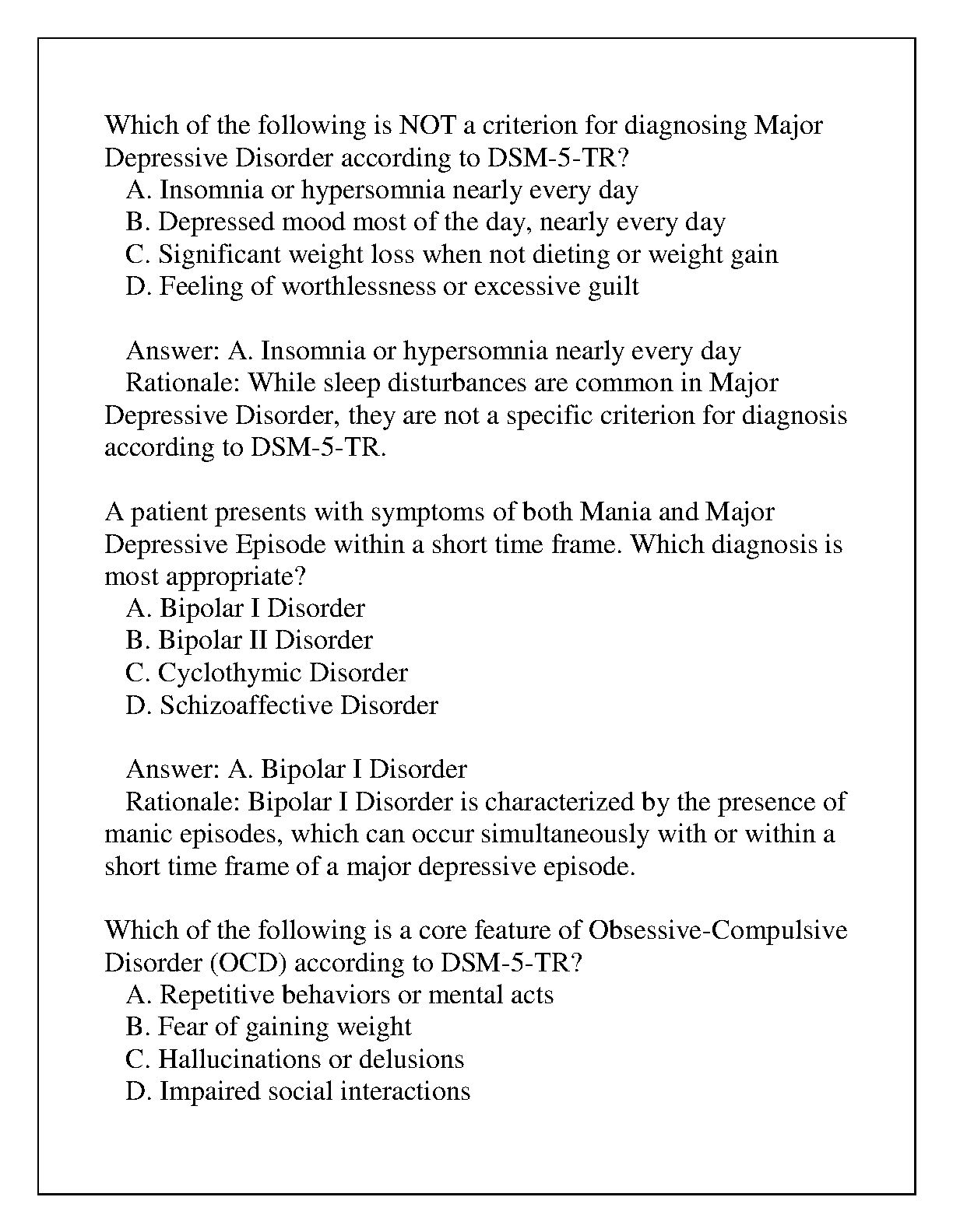 ANCC PMHNP CBT Exam Guide 2026 Diagnosis Qs As
