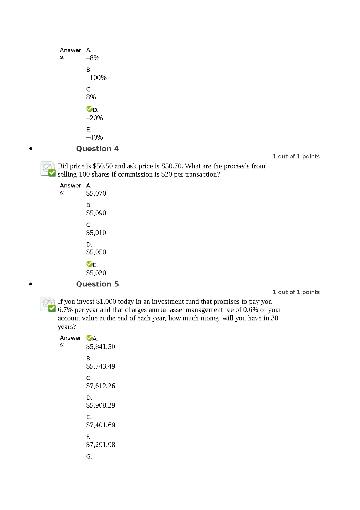 WGU C214 Financial Management Quiz 1 Test Bank