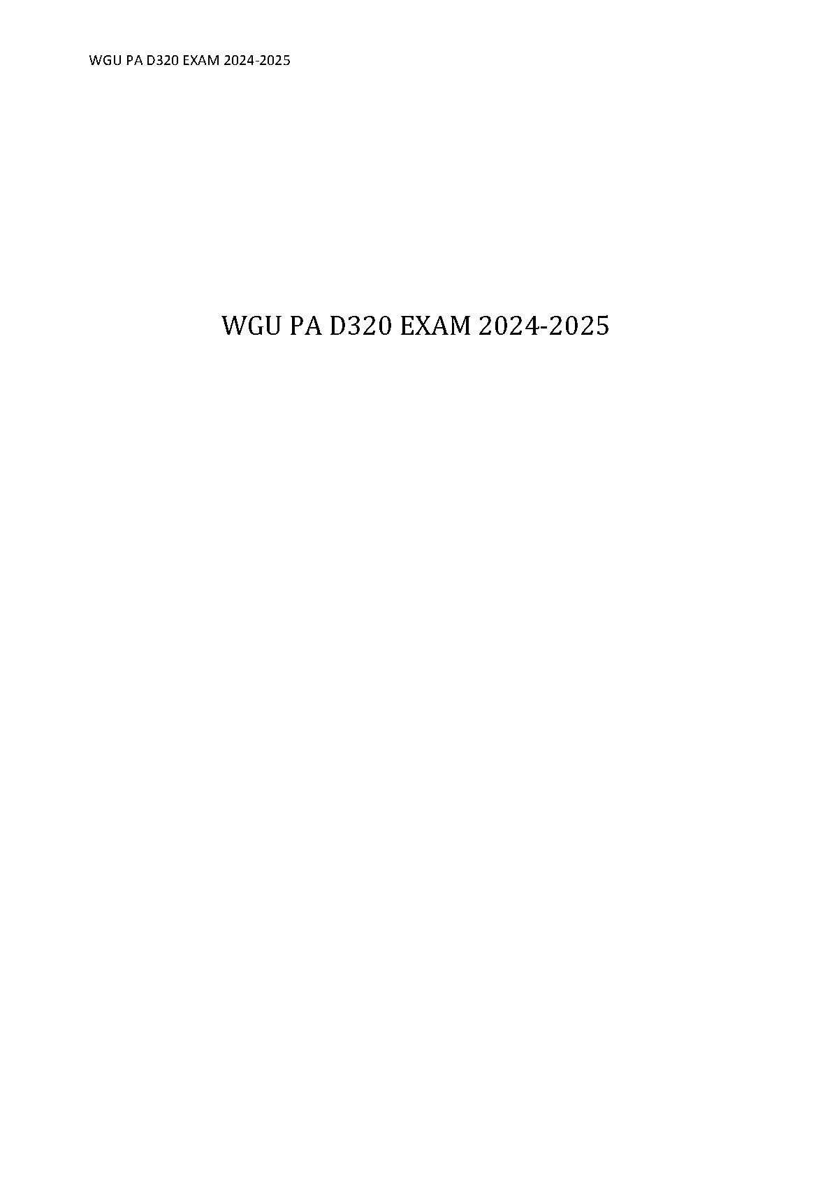 WGU PA D320 Exam 2024-2025 Study Guide IMG-1