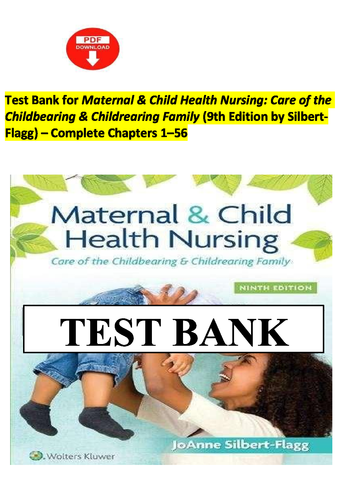 Maternal & Child Nursing Test Bank 2026/27