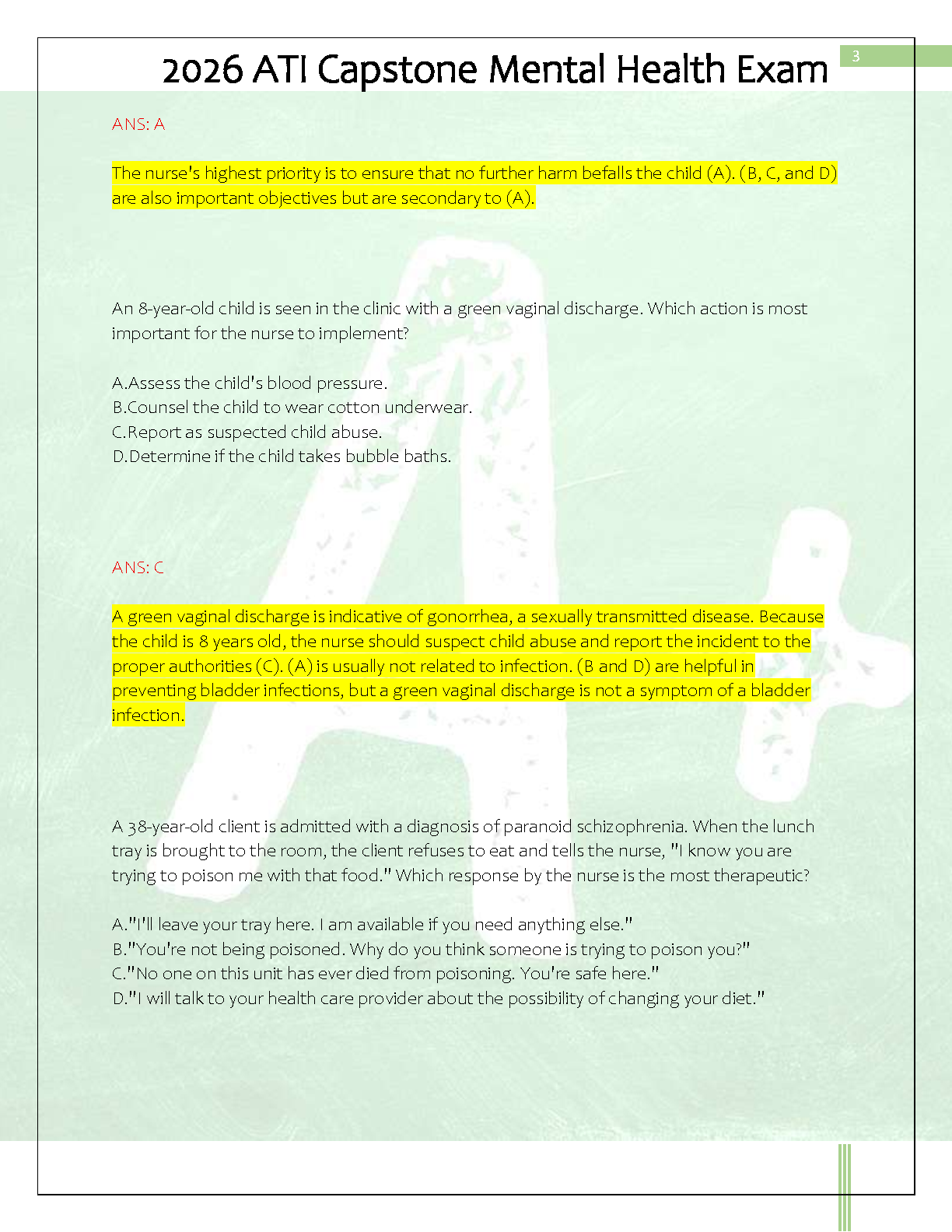 ATI Capstone Mental Health 2026/27 Exam Practice with Verified Answers IMG-3