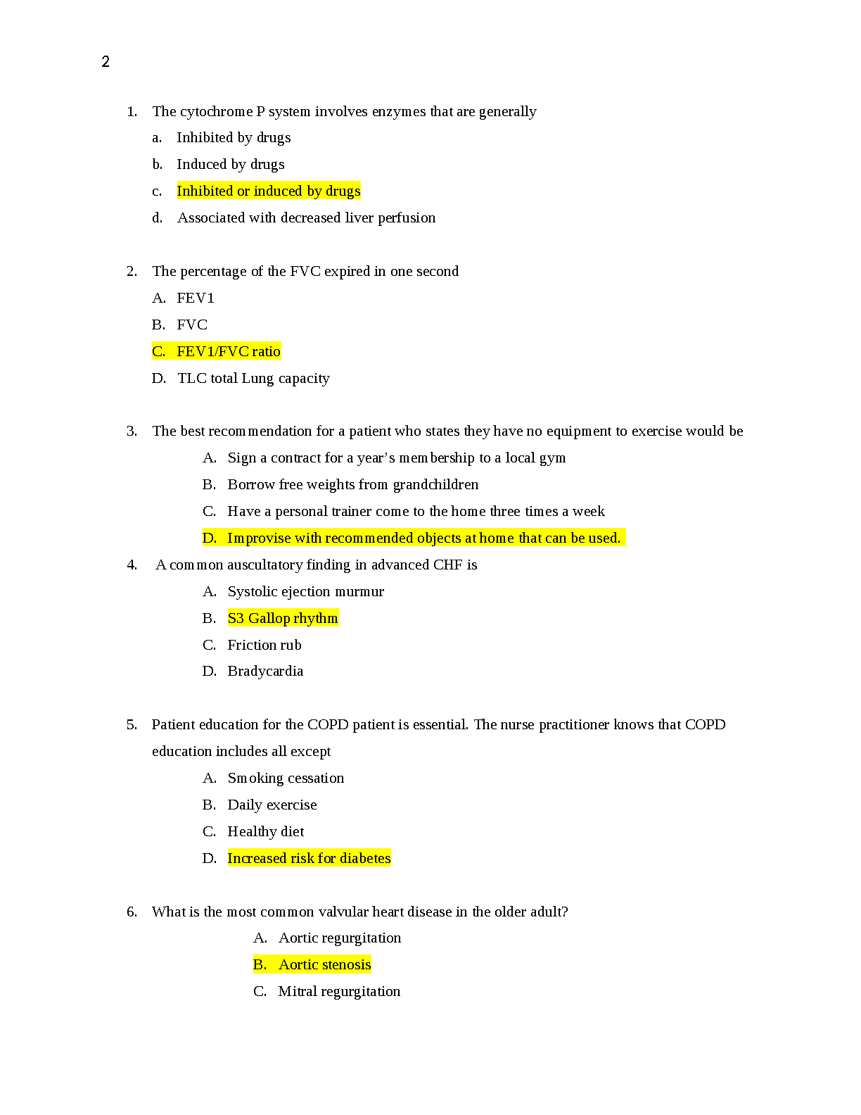 NR 601 Week 2 Quiz Solutions Chamberlain Nursing 2024