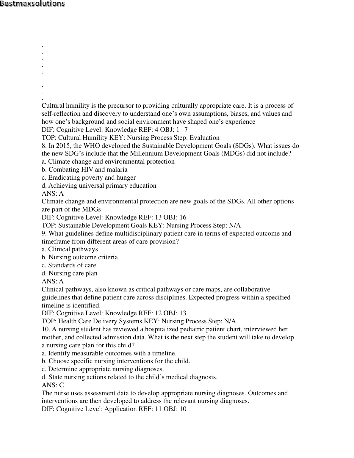 Maternity and Pediatric Nursing Test Bank 2026/2027 IMG-1