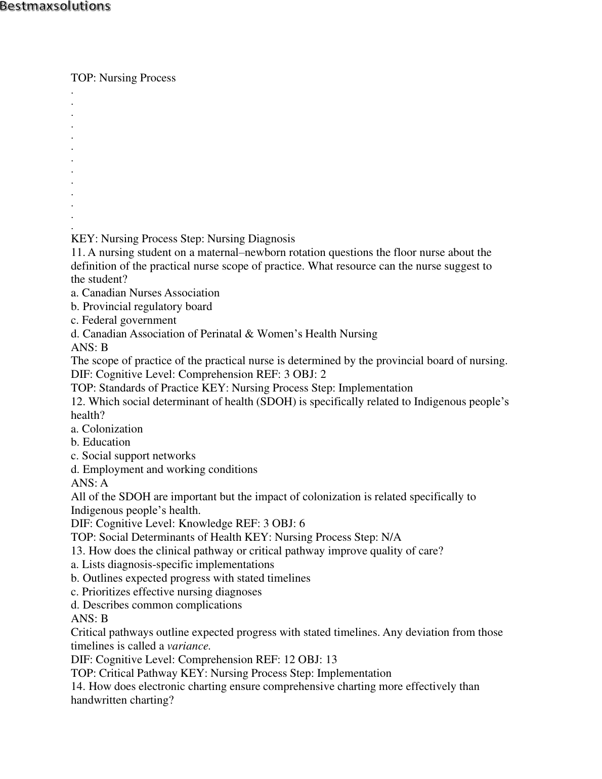 Maternity and Pediatric Nursing Test Bank 2026/2027