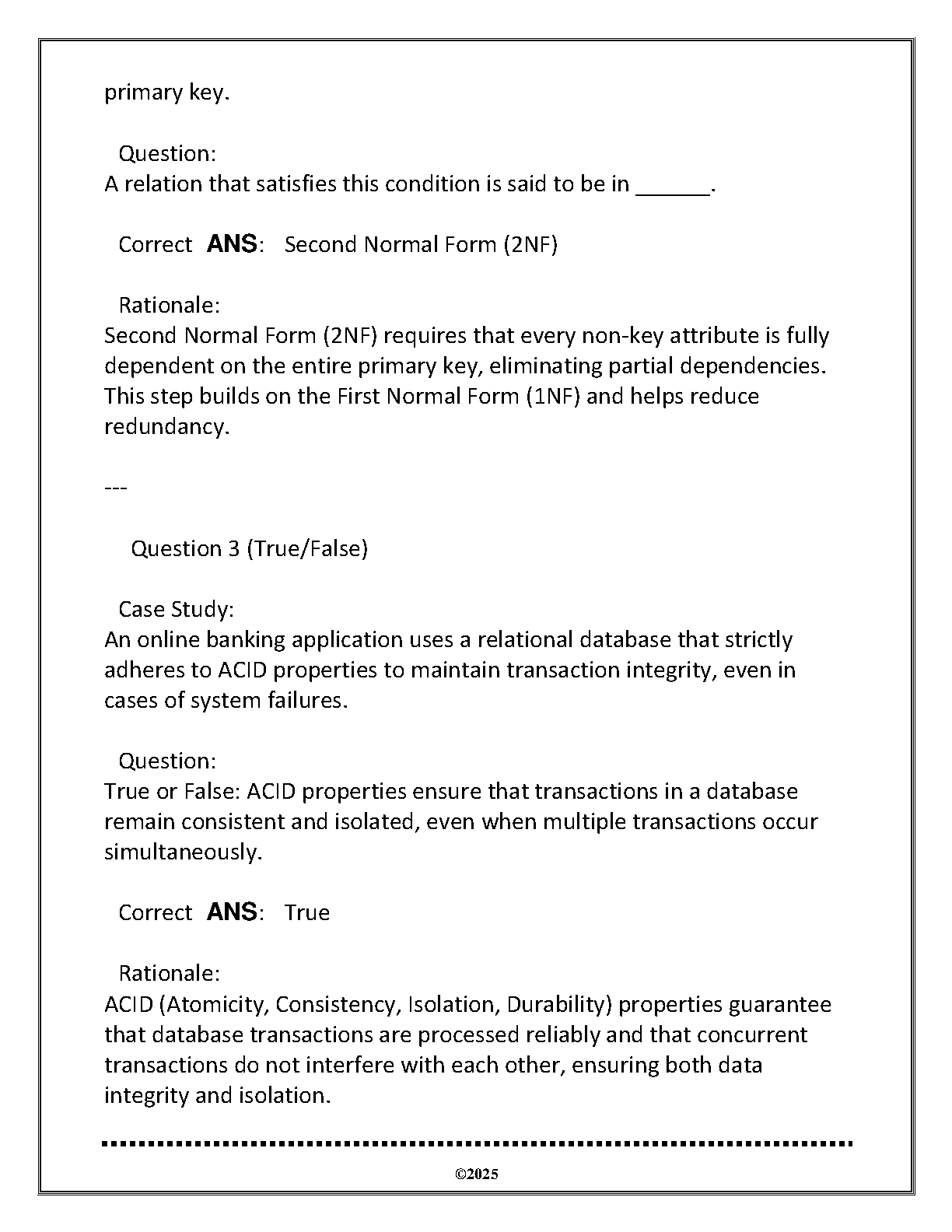 ITEC 2116 Data Mgmt Final Exam Study Guide & Answers IMG-3
