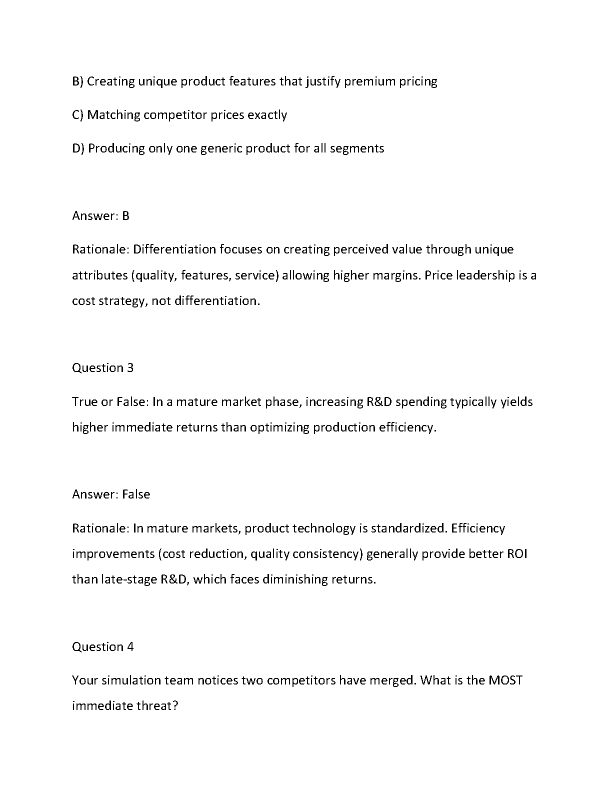 WGU D361 Business Simulation Strategy Task Solutions 2026