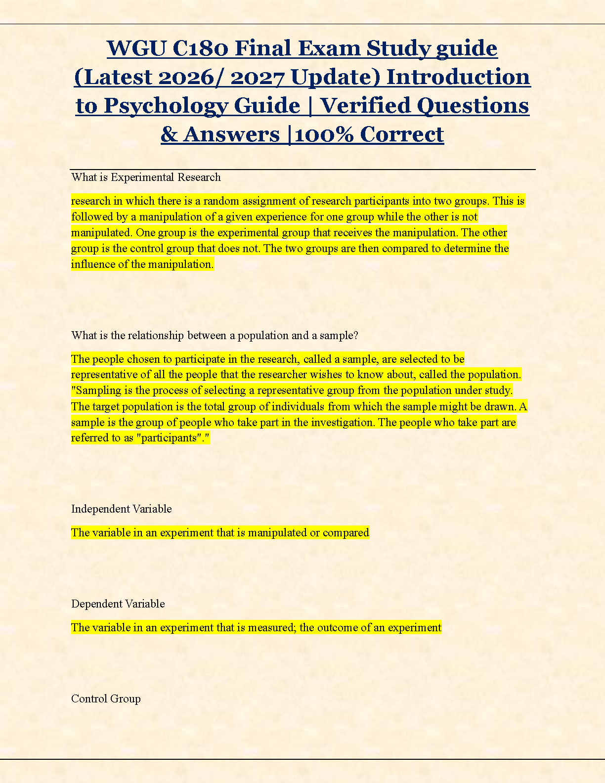 WGU C180 Psych Final Exam Test Bank 2025/2026 IMG-3