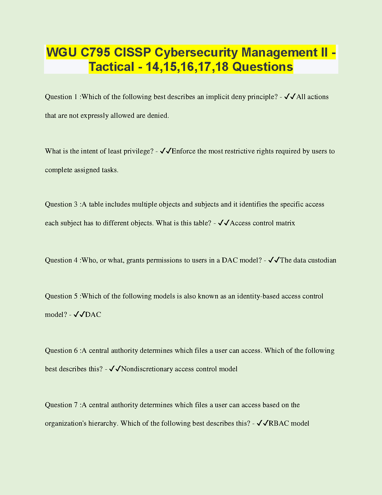 WGU C795 Cybersecurity Mgmt II Study Guide 2024/2025 IMG-1