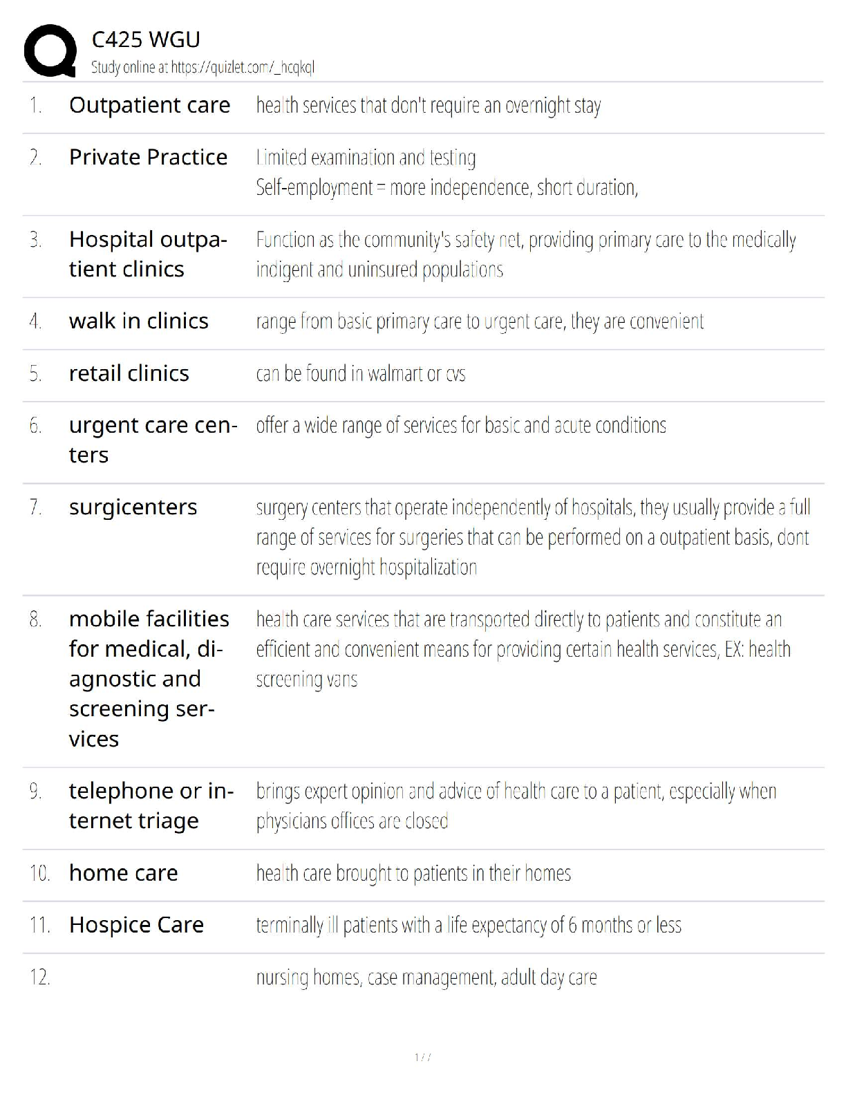 WGU C425 Healthcare Systems Study Guide 2024/25 IMG-1