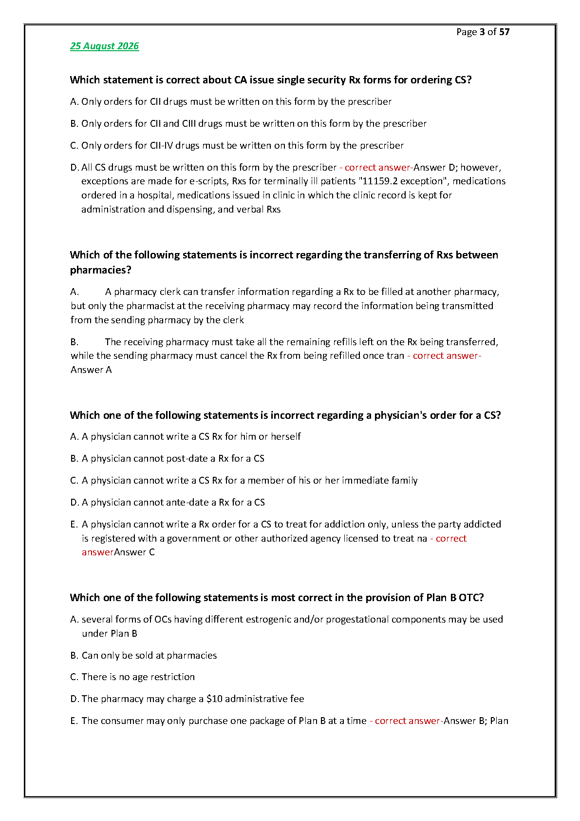 CPJE Test Bank 2026 - 300 Solved Pharmacy Law Qs IMG-3