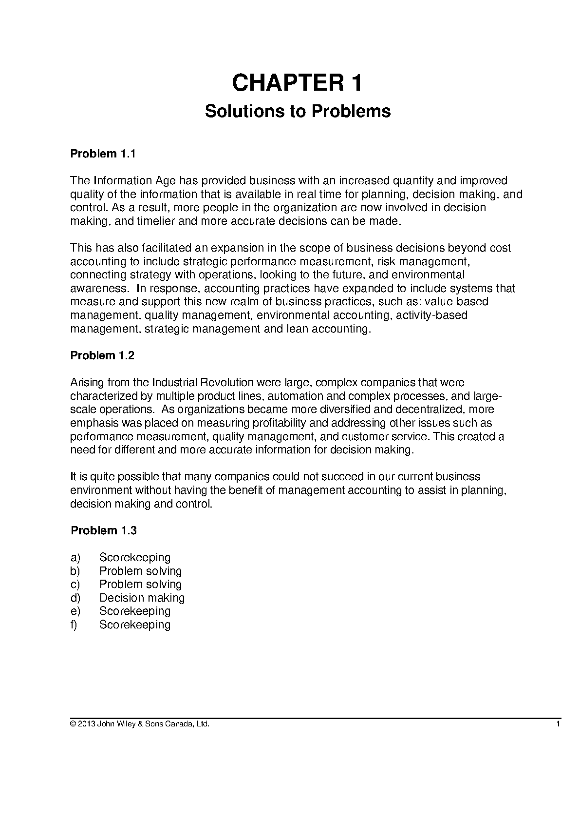 Accounting for Managers, 1st Edition