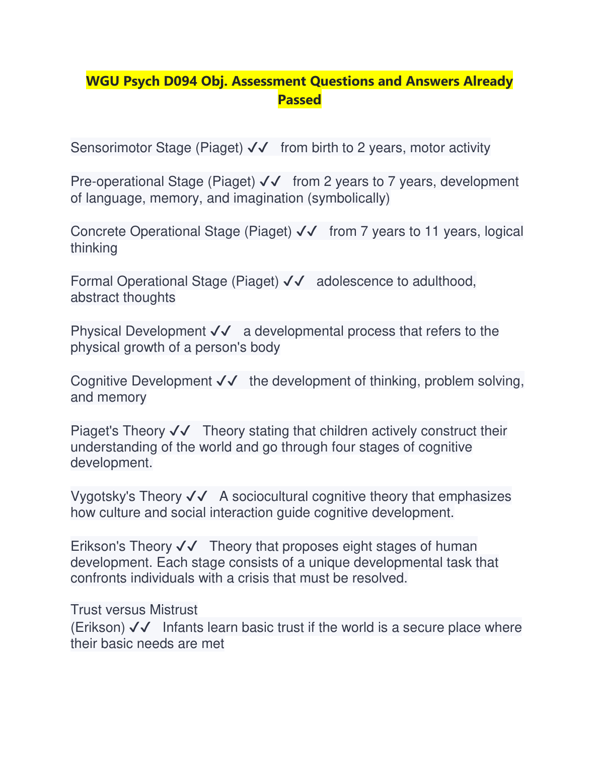 WGU Psych D094 Exam Q&A Guide | Pass on First Try IMG-1
