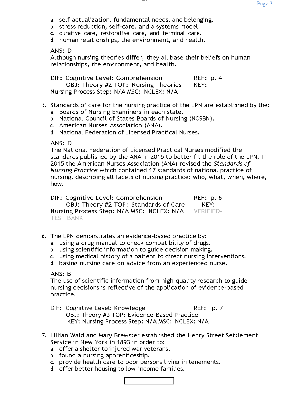 deWit's Nursing Fundamentals Test Bank 6th Ed | 2026/27 IMG-3